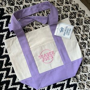 Trader Joe's Pastel Canvas Tote